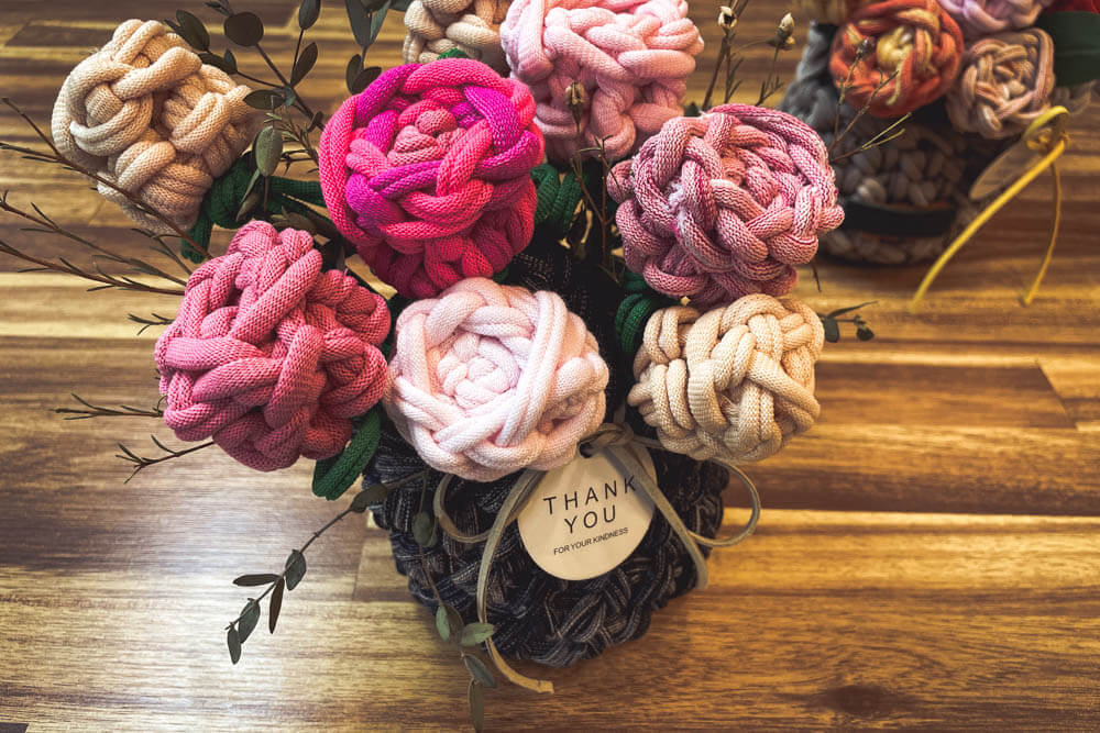 양말목 미니 꽃바구니